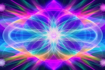 Fototapeta premium Psychedelic Colorful Patter made with Generative AI