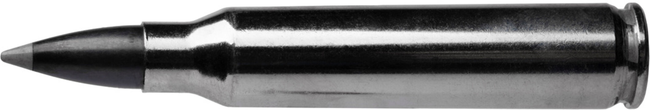 Shiny ammo for an AR-15 with black bullet