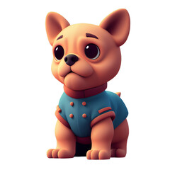 Obraz premium cute dog with a jacket