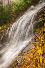 Fototapeta na wymiar Middle Cascade Falls at E B Jeffress Park on Blue Ridge Parkway NC