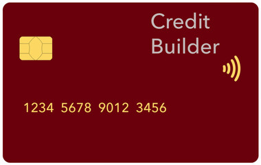 Here is a realistic mock credit card or debit card in a vector format.
