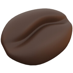 Coffee bean 3d illustration, for UI, poster, banner, social media post. 3D rendering