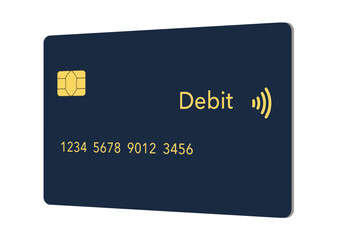 Generic credit card isolated on background. 