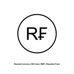 Rwanda Currency Symbol, Rwandan Franc Icon, RWF Sign. Vector Illustration