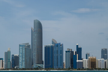 Abu Dhabi sky line and city scene