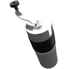 Manual coffee grinder 3d illustration, for UI, poster, banner, social media post. 3D rendering