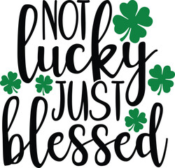 St. Patrick's Day greeting Vector illustration, Saint Patrick holiday quotes SVG design