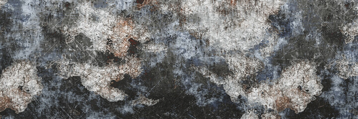 Grunge iron plate. Industrial metal background. 3d rendering