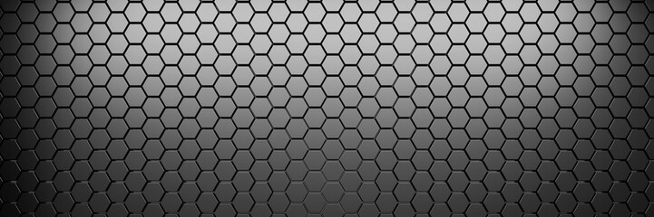 Futuristic and technological hexagonal background. 3d rendering