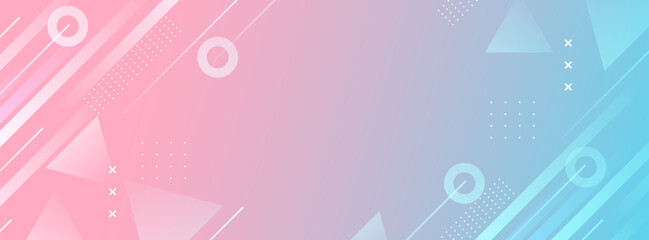 banner background. full color, blue and pink gradations, geometric effect eps 10