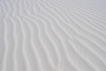 white sand ripples in the sand at White Sands National Park