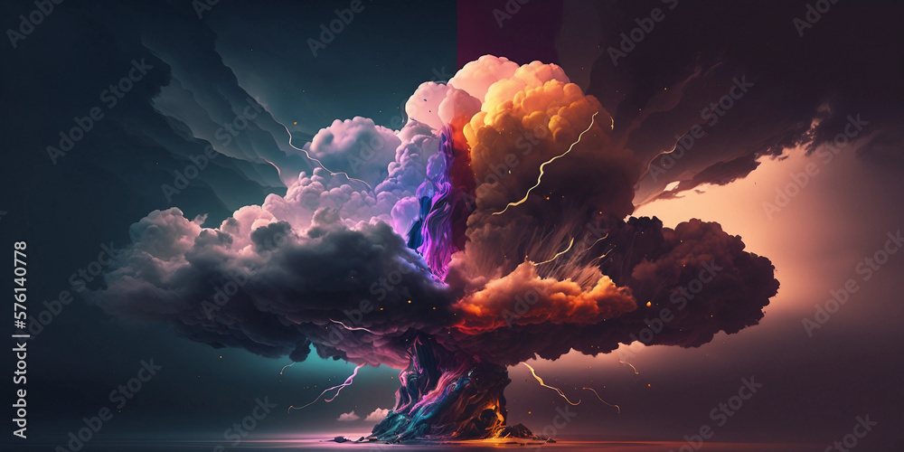 Wall mural background colorful explosion abstraction