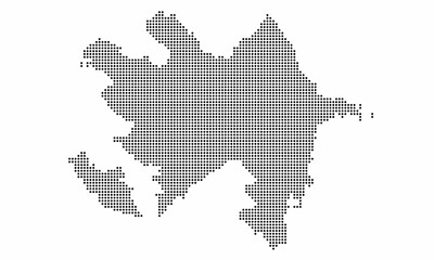 Fototapeta na wymiar Azerbaijan dotted map with grunge texture in dot style. Abstract vector illustration of a country map with halftone effect for infographic. 