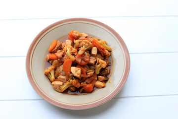 Capcay Merah Surabaya Isolated on White