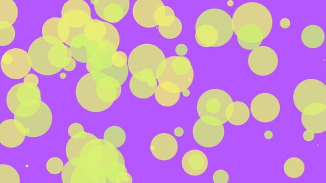 Pretty Gradient Yellow Circles On Purple Background Computer Wallpaper