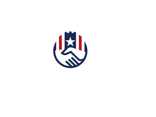 Fototapeta premium hand shake icon logo design, hand shake illustration, agreement icon