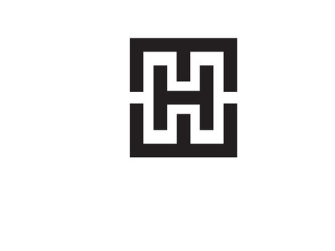EH HE EHE Abstract initial monogram letter alphabet logo design