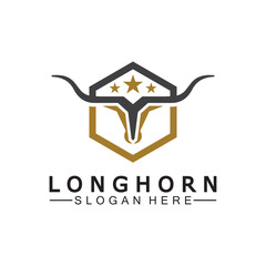 Long horn logo template vector illustration design