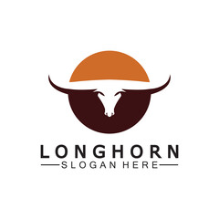 Long horn logo template vector illustration design
