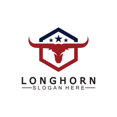 Long horn logo template vector illustration design