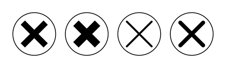 Obraz premium Close icon vector for web and mobile app. Delete sign and symbol. cross sign