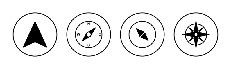 Compass icon vector for web and mobile app. arrow compass icon sign and symbol