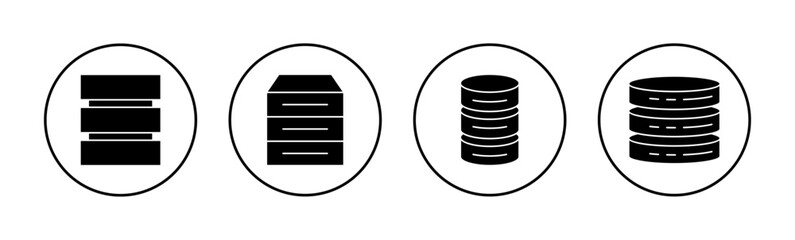 Database icon vector for web and mobile app. database sign and symbol