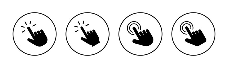 Hand click icon vector for web and mobile app. pointer sign and symbol. hand cursor icon