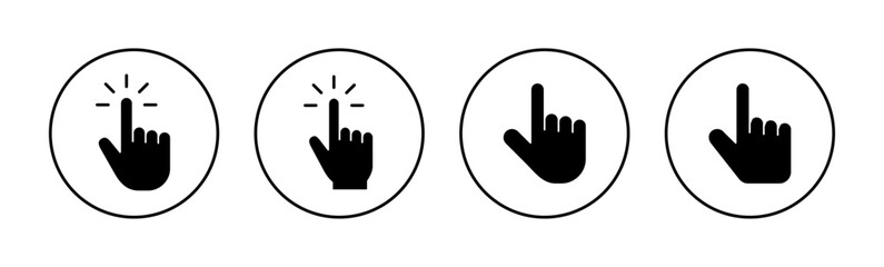 Obraz premium Hand cursor icon vector for web and mobile app. cursor sign and symbol. hand cursor icon clik
