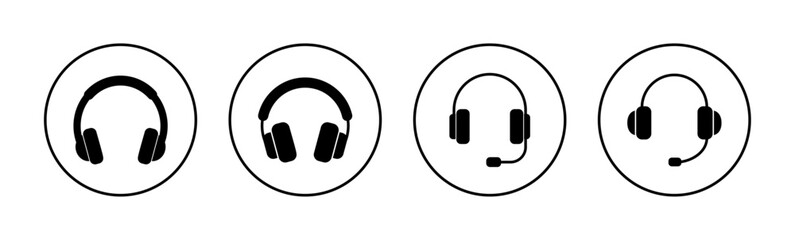 Fototapeta na wymiar Headphone icon vector for web and mobile app. headphone sign and symbol