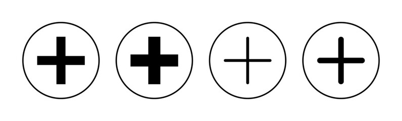 Obraz premium Plus Icon vector for web and mobile app. Add plus sign and symbol