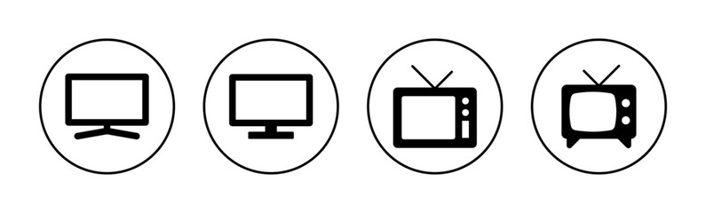 Tv icon vector for web and mobile app. television sign and symbol