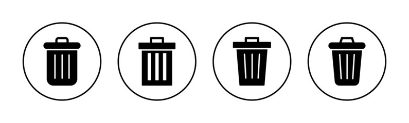 Trash icon vector for web and mobile app. trash can icon. delete sign and symbol.