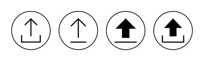 Upload icon vector for web and mobile app. load data sign and symbol