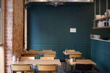 An interior of the cafe