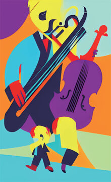 jazz band vector poster