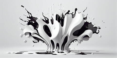 3D abstract splash, background design.