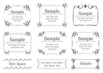 植物モチーフのエレガントなフレームセット