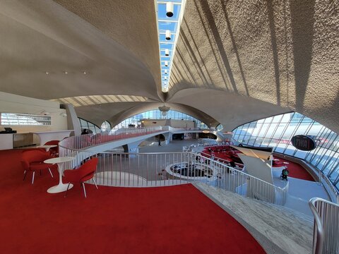 Old TWA Terminal (Now TWA Hotel) at John F. Kennedy International Airport - New York, USA