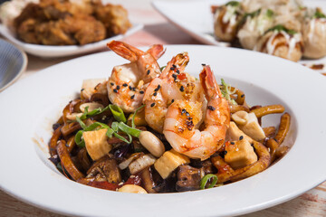 Prawns wok