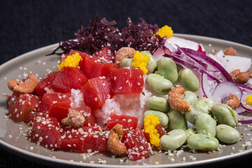 Hawaiian poke salmon