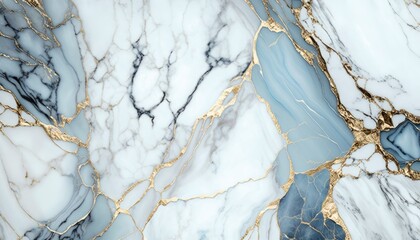 Misty Blue Marble: A Hazy and Mystical Texture with Golden Streaks, AI Generative

