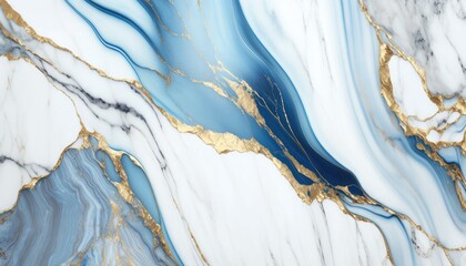 Blue Mirage Marble: A Mysterious and Illusory Stone with Gilded Highlights, AI Generative