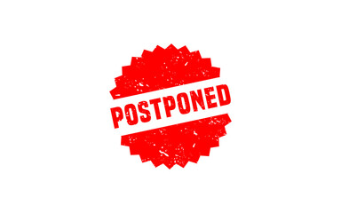 POSTPONED rubber stamp with grunge style on white background