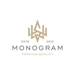 Fototapeta premium SWW Initial Letter Monogram Logo Template. Initials three letter concept design for your brand or company identity