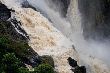 waterfall on the rocks