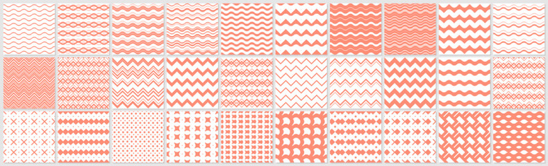 Set geometric seamless patterns. Vector illustration