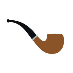 Vector flat smoking pipe isolated on white background