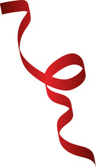 Red ribbons. Holiday decoration