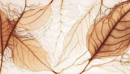 Delicate Leaf Skeleton Structure - Generative Ai